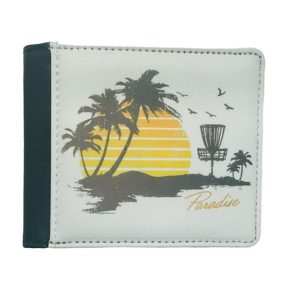 Disc Golf PARADISE SUNRISE Sublimated Design Bi-Fold Wallet Disgolfer Gift - Picture 5 of 6